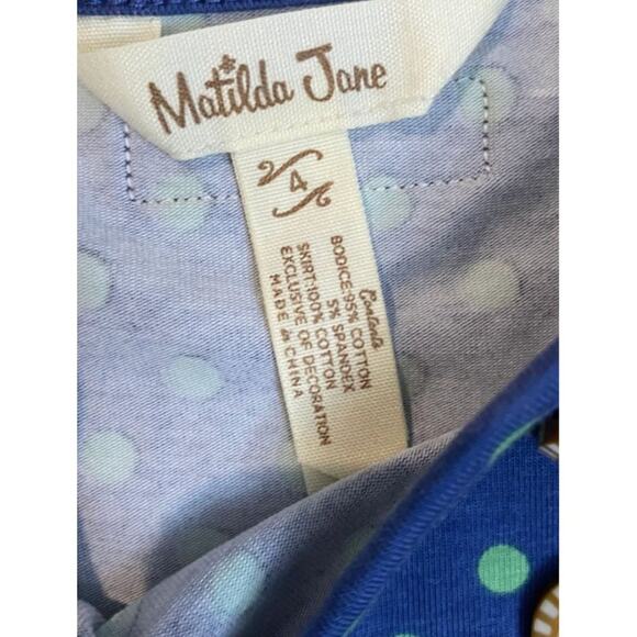 Matilda Jane Wild Heart Dress Girls Size 4 Choose Your Path Collection Knit Uppe - Picture 6 of 7